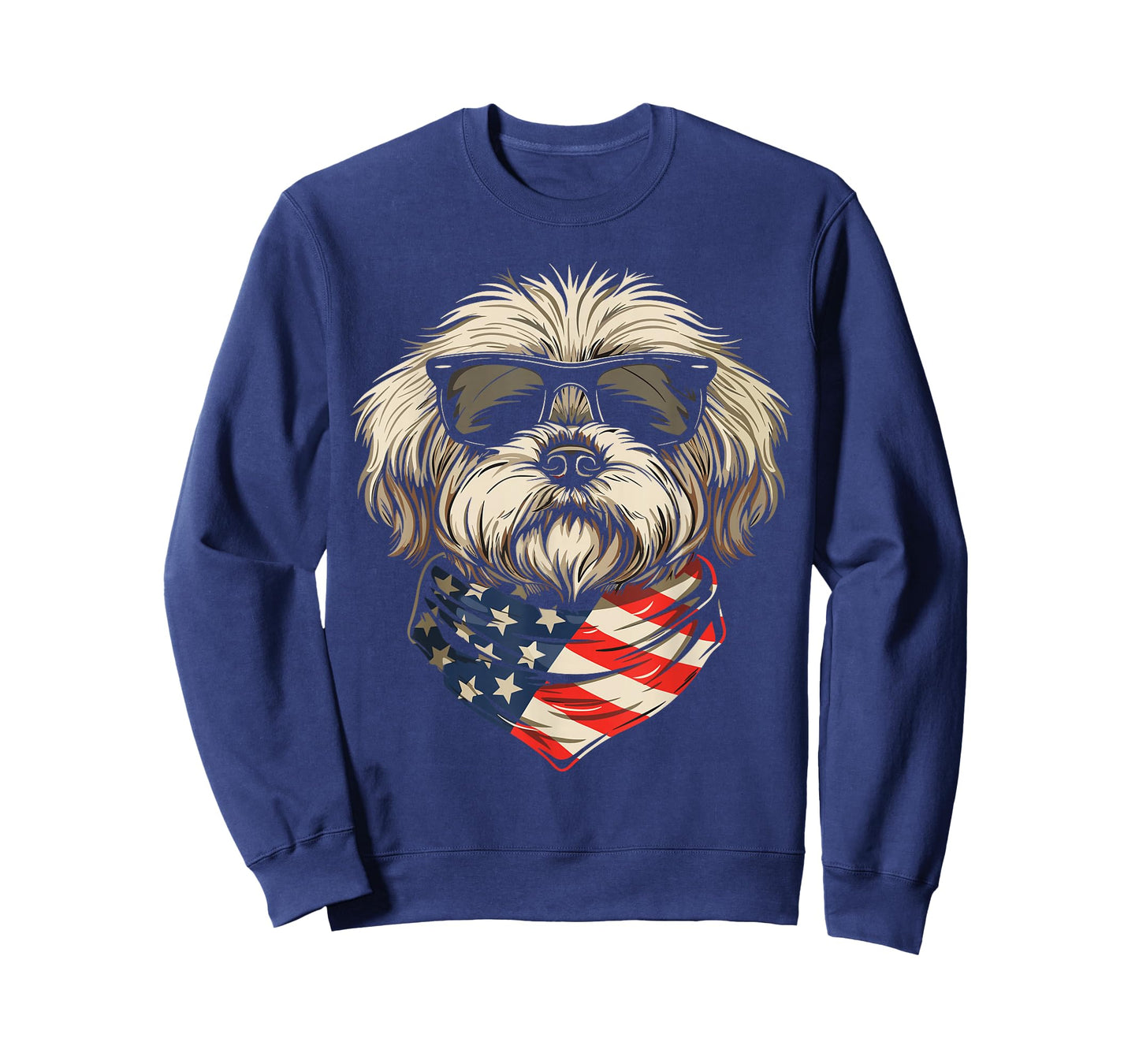Patriotic American Shih Tzu USA Flag Dog 4th Of July T-Shirt