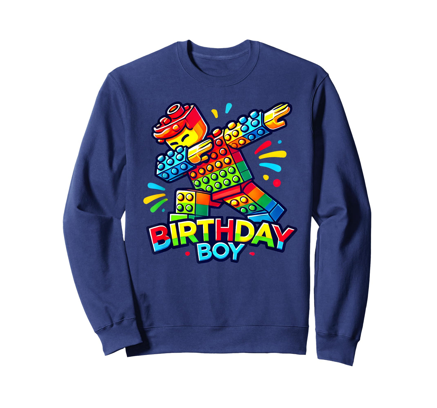Birthday Boy Dabbing Master Builder Blocks Bricks B Day T-Shirt