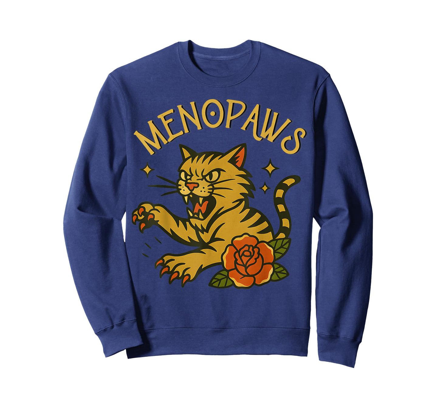 Funny Menopause Cat Pun Menopausal Women's Gag Joke Humor T-Shirt