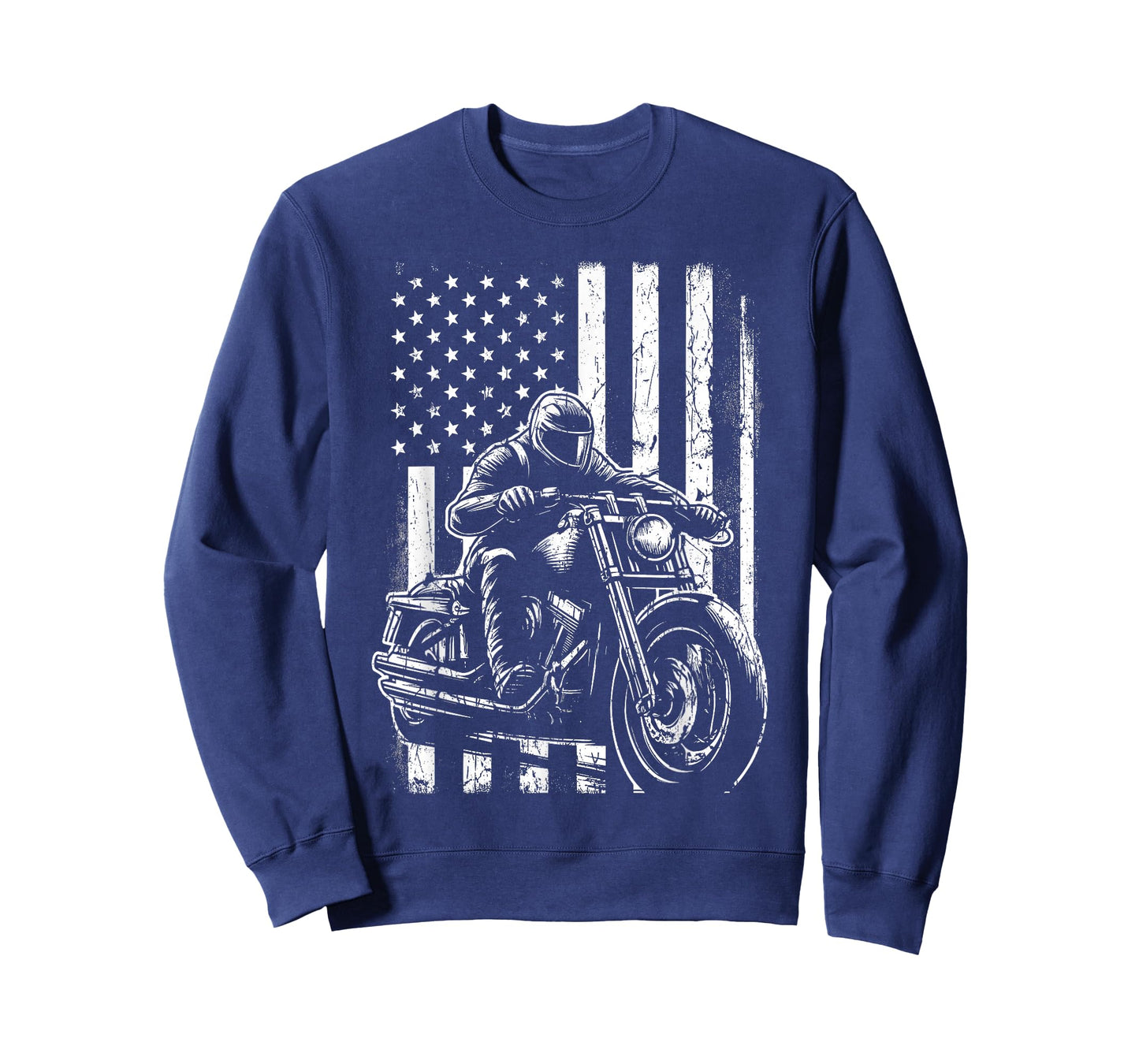 Patriotic Motorcycle American US Flag Biker T-Shirt