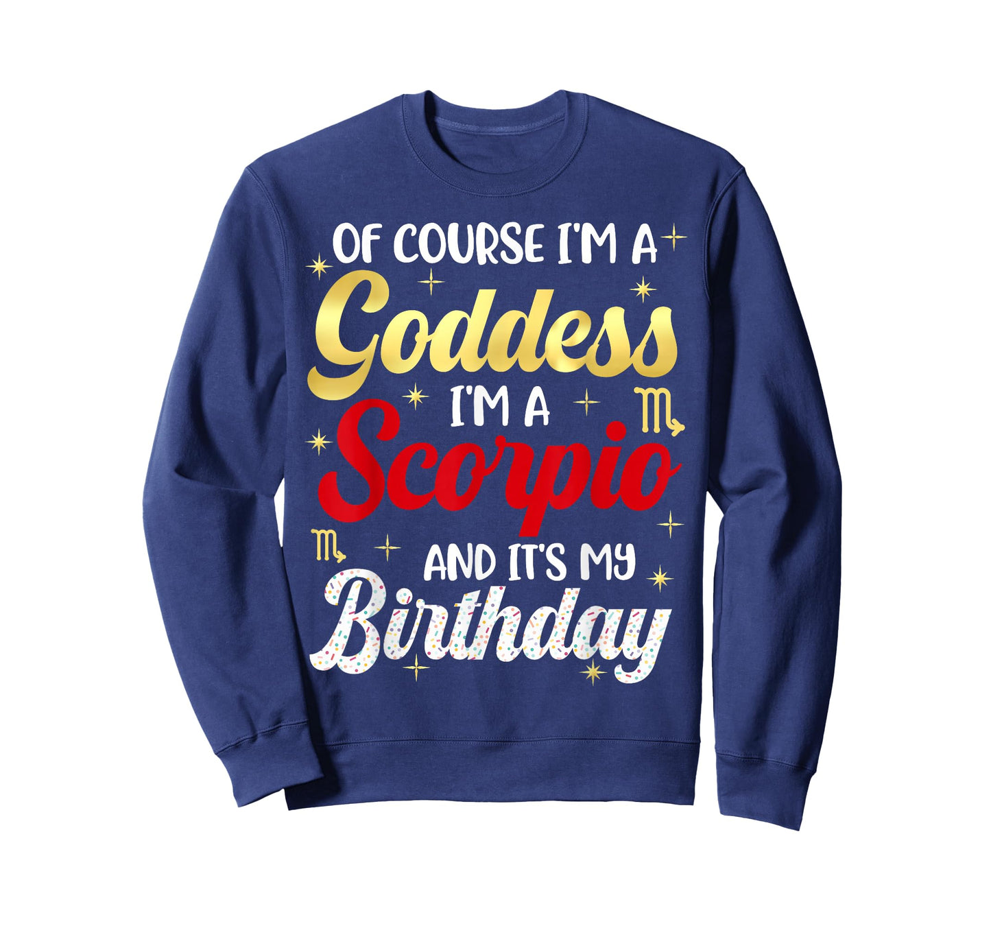 Scorpio Women Red Scorpio Goddess Queen Its My Birthday Girl T-Shirt