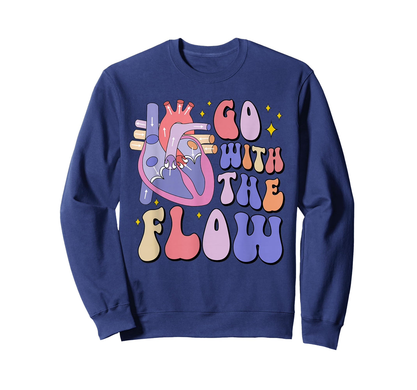 CVICU Cardiac Nurse Anatomy Cardiology Human Heart Flow T-Shirt