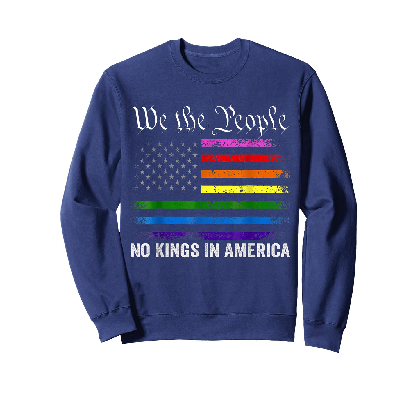 No Kings in America Shirt LGBT American Flag T-Shirt
