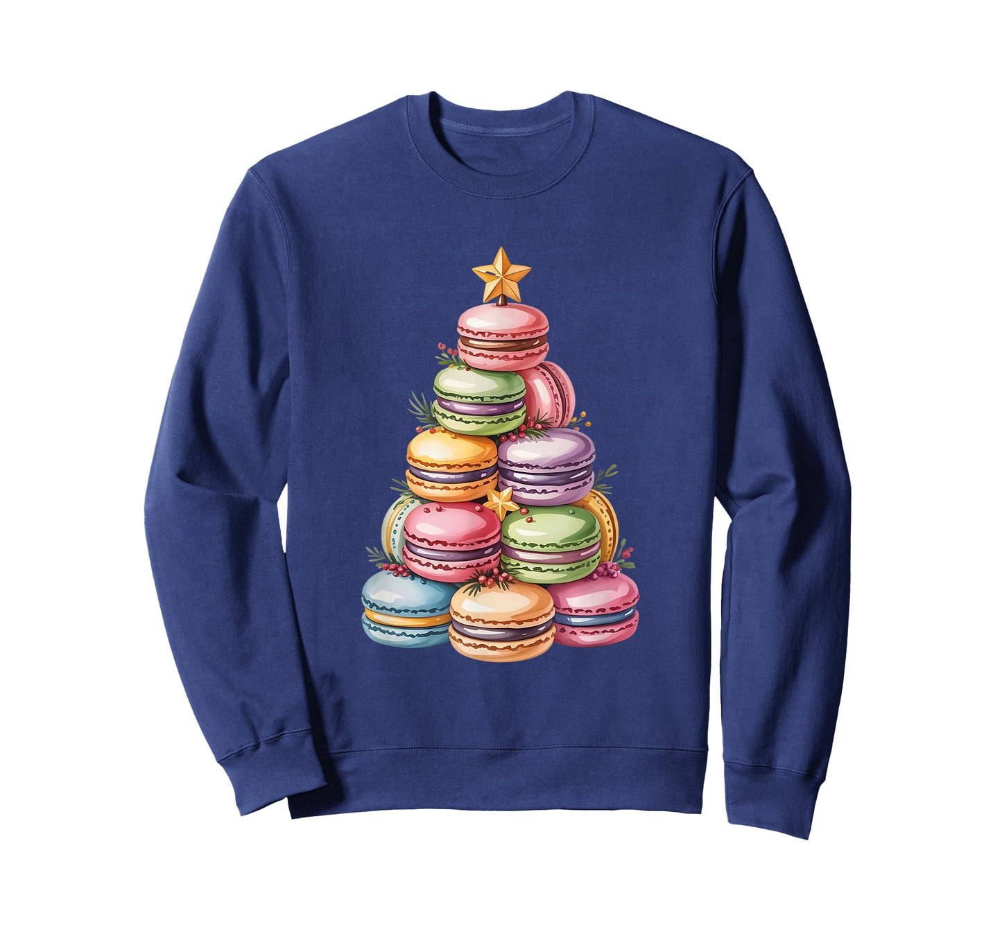 Cute Macaron Cookie Christmas Tree Holiday Baking Aesthetic T-Shirt