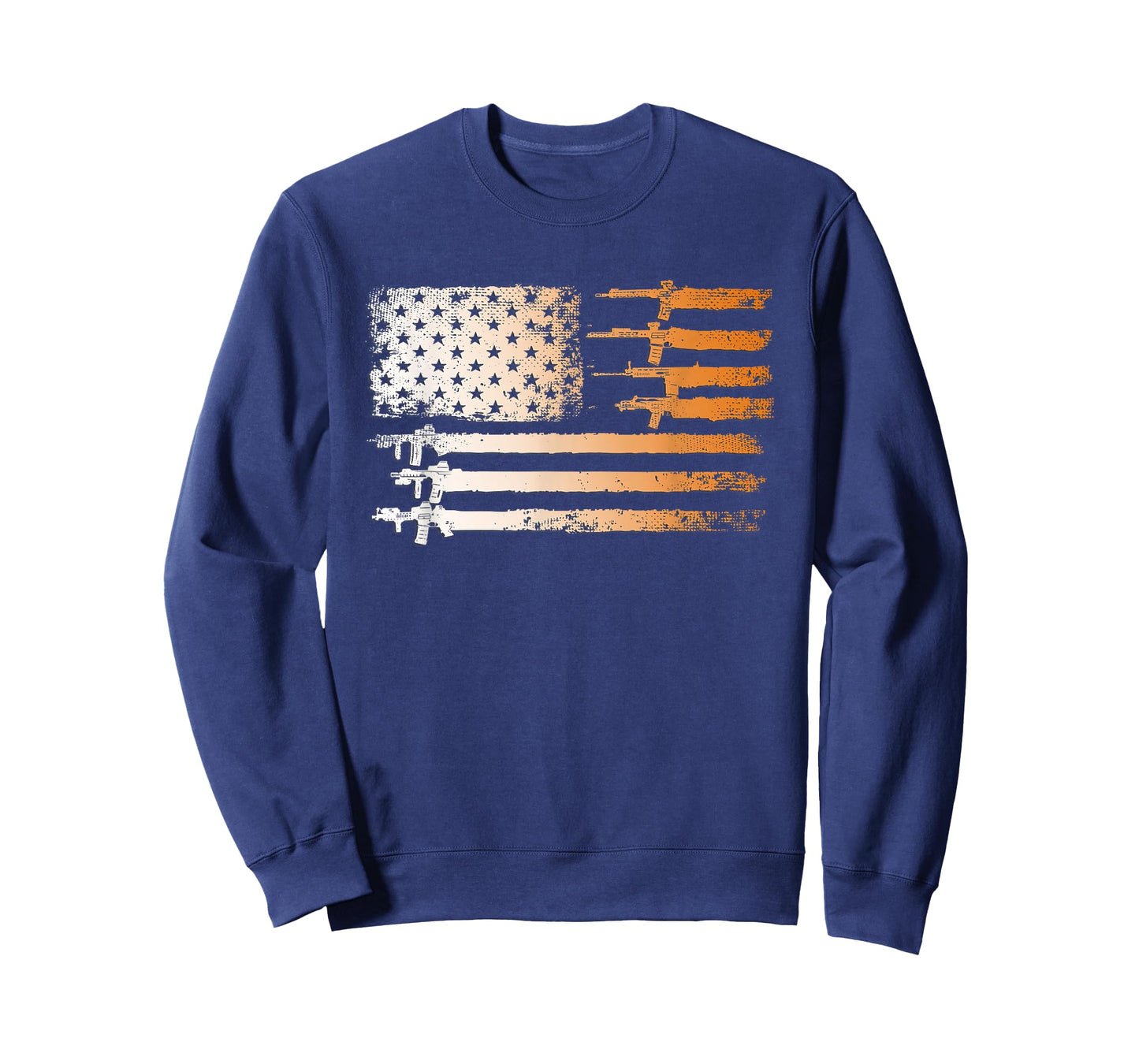 Guns Flag Distressed Gift Tshirts Veterans Hunters T-Shirt