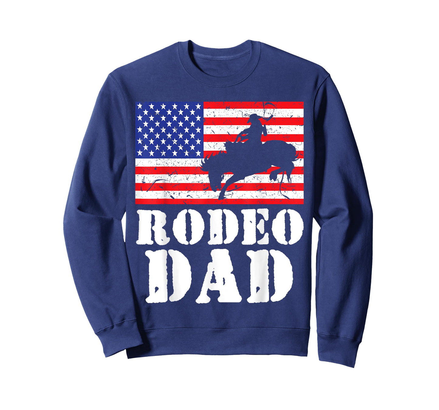 USA American Distressed Flag Rodeo Dad Men Gift For Him T-Shirt