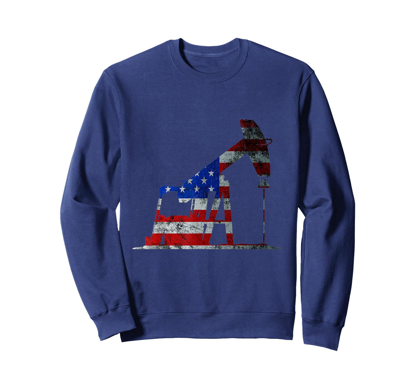 Oilfield Worker Rig Drilling US Flag Oil Rig Man Oil Driller T-Shirt