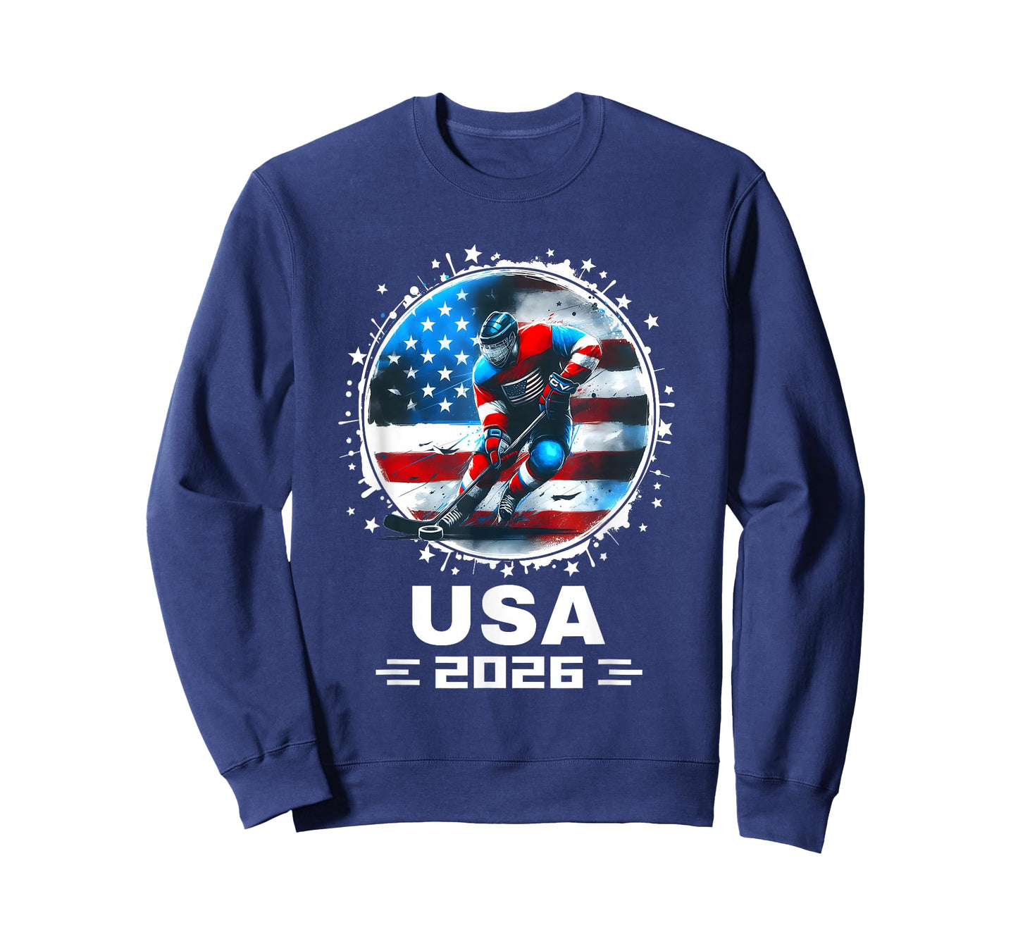 USA Team 2026 United States American Flag Hockey USA T-Shirt