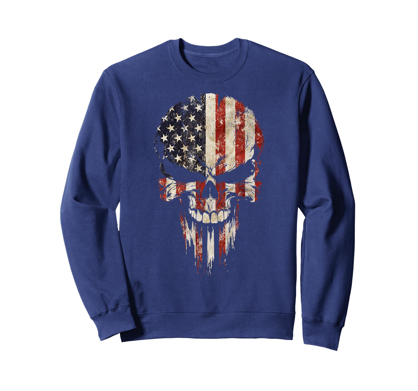 Vintage USA Flag Skull Patriotic T-Shirt