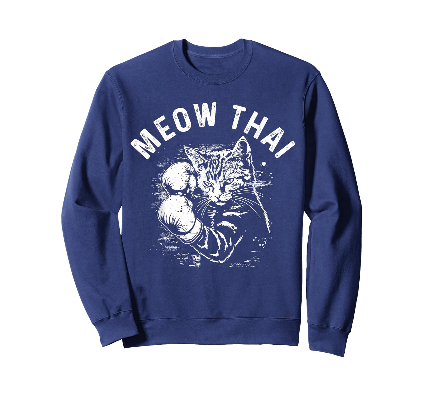 Meow Thai Funny Muay Thai Boxing Cat Martial Arts MMA Boxer T-Shirt