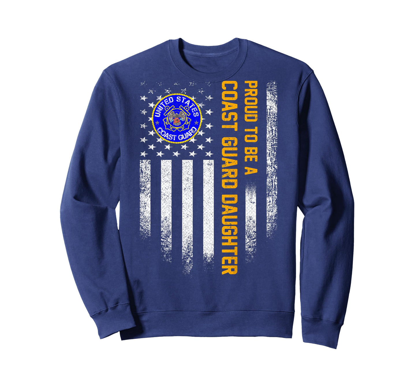 Vintage USA Flag Proud To Be A Coast Guard Veteran Daughter T-Shirt