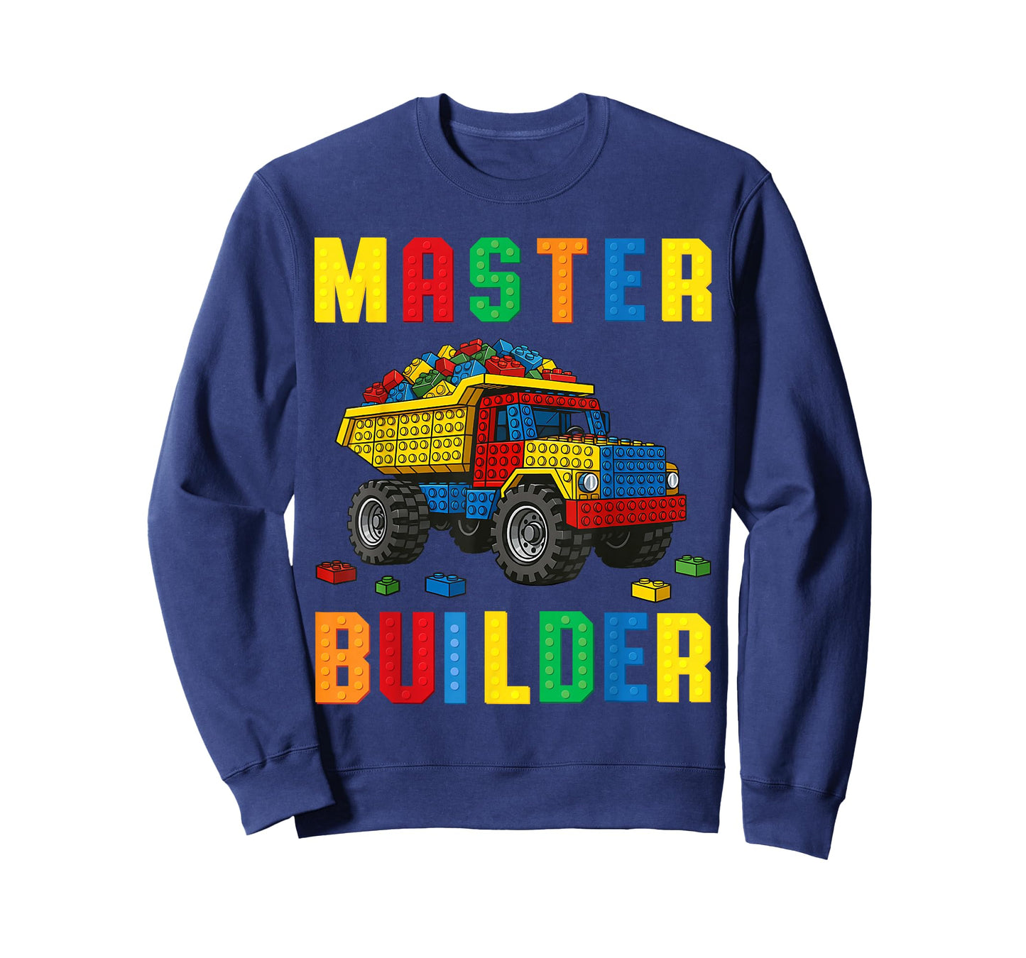 Funny Family Master Builder Building Bricks Blocks Kids Boys T-Shirt