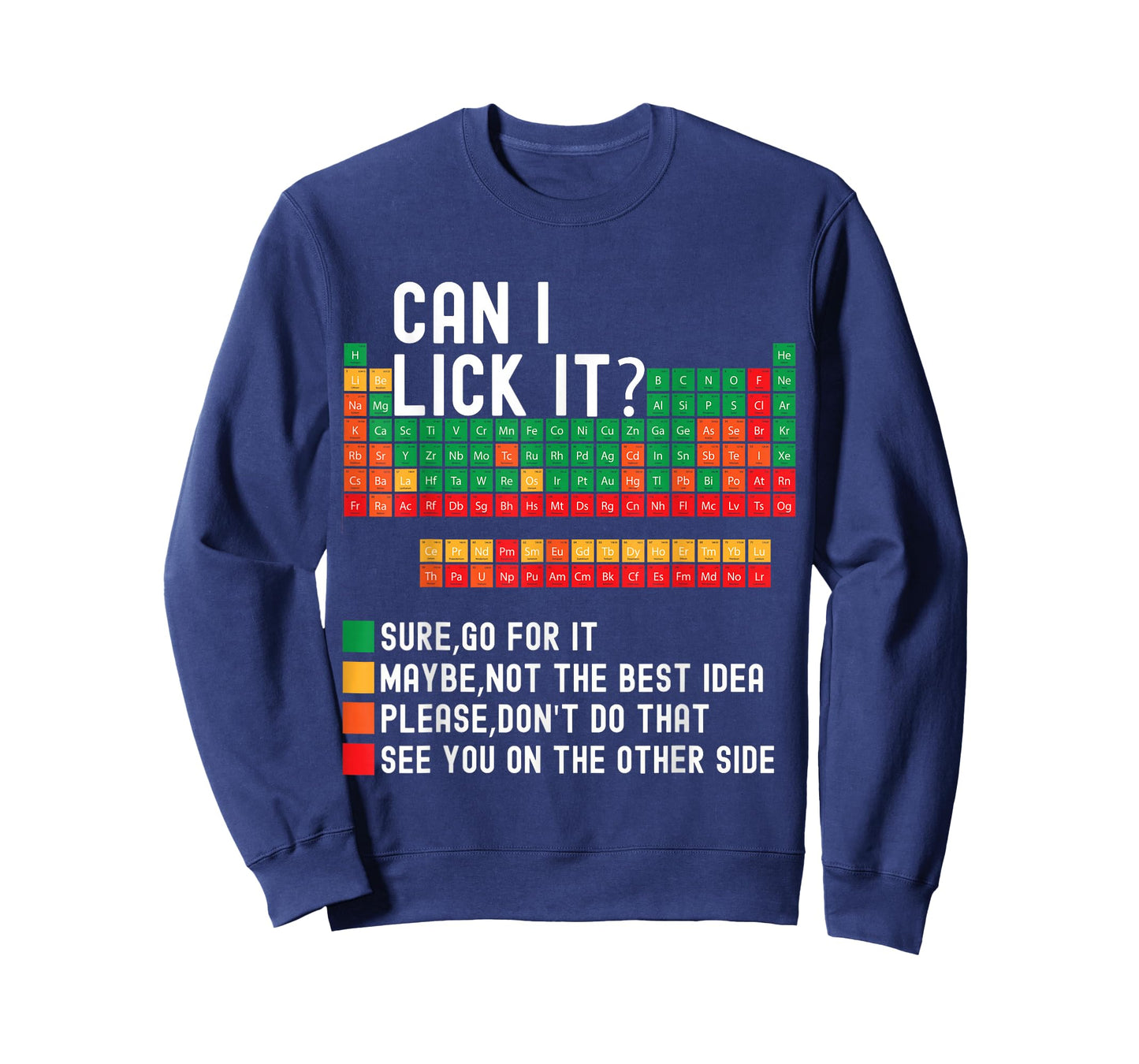 Can I Lick It Funny Periodic Table Of Elements science Kids T-Shirt