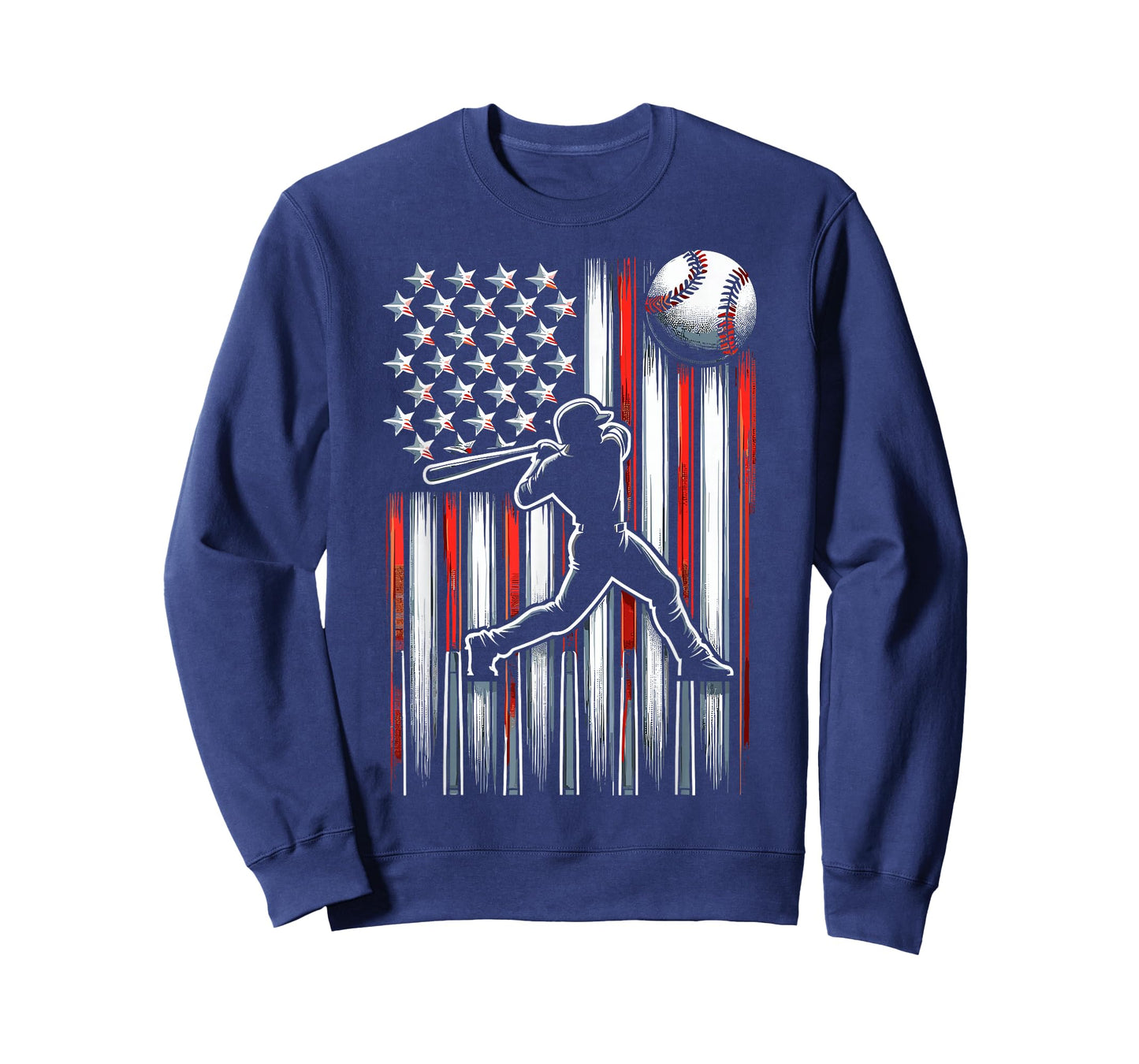 American Flag Patriotic Baseball T-Shirt