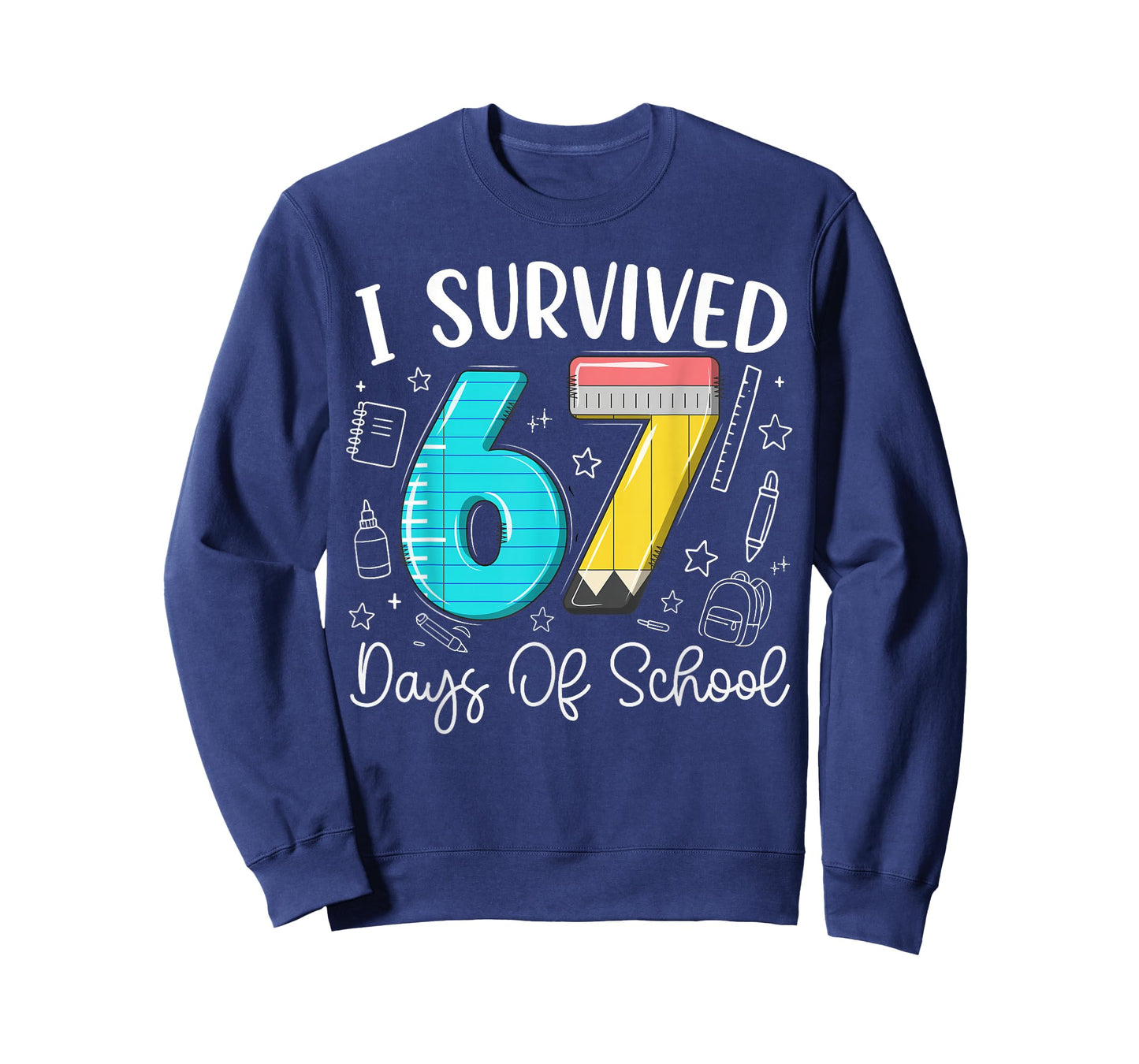 I Survived 67 Days of School Funny Meme Teachers Students T-Shirt