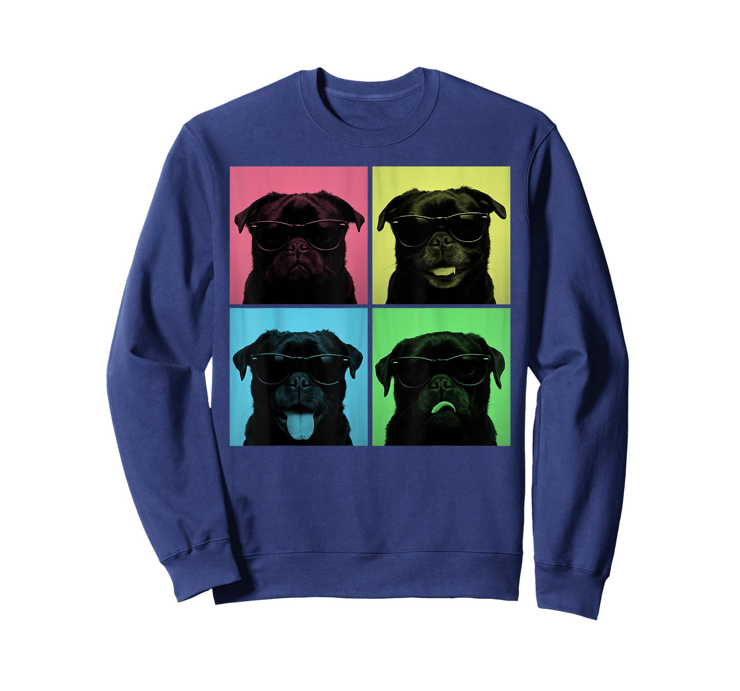 Black Pug Pop Art Funny Dog Lover Pug Photo Booth Men Women Kids T-Shirt