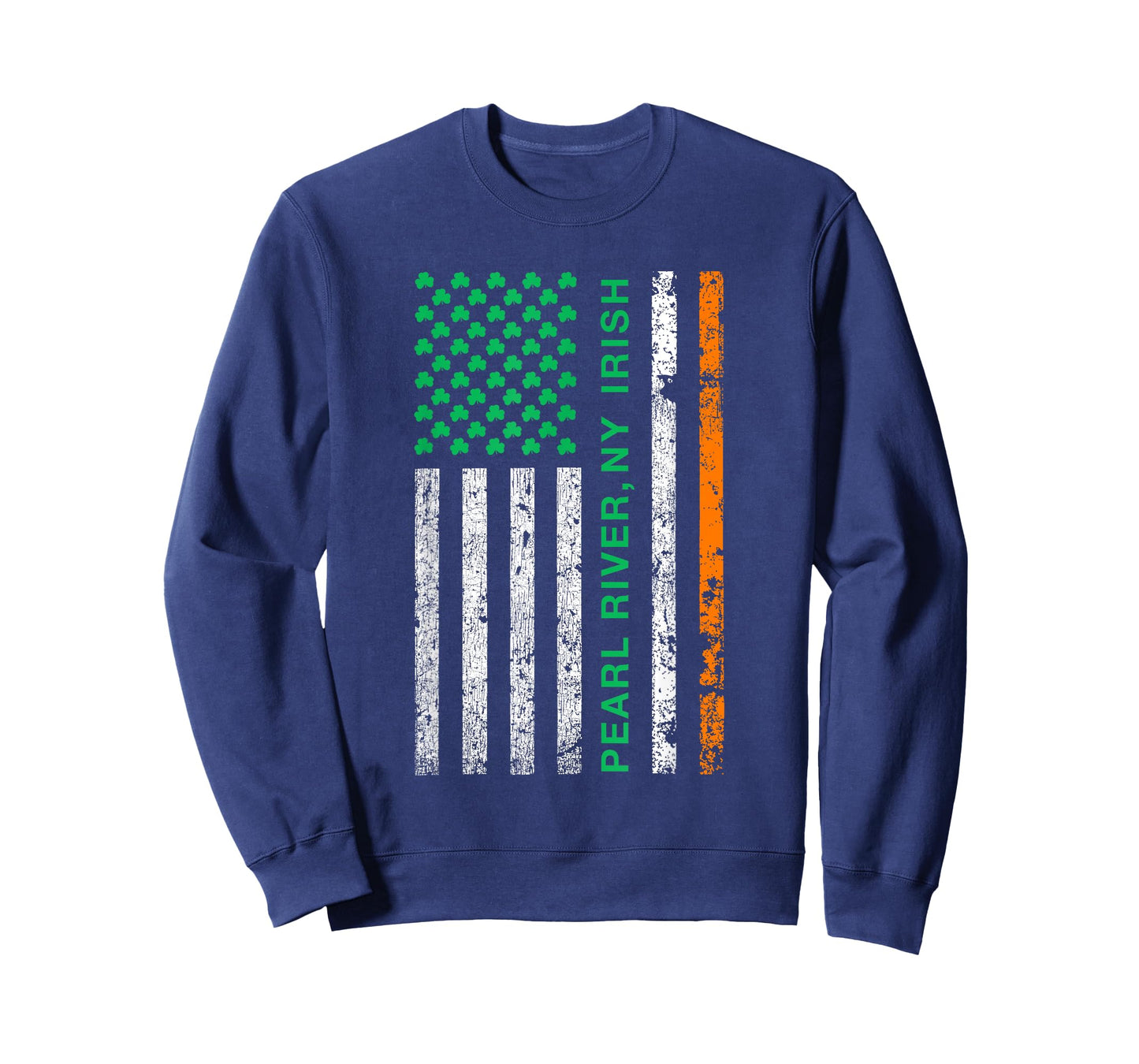 Pearl River New York Irish American Ireland US Flag Women Kids Men T-Shirt