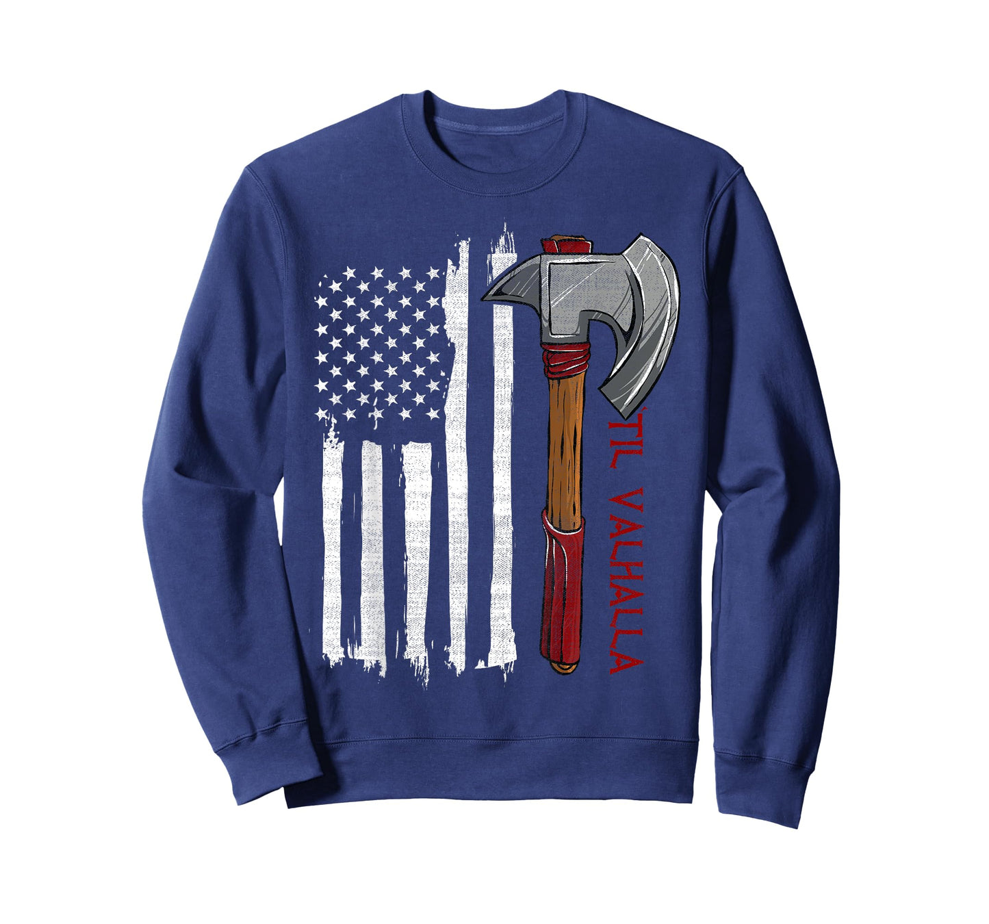 American Viking Axe Flag - Til Valhalla T-Shirt