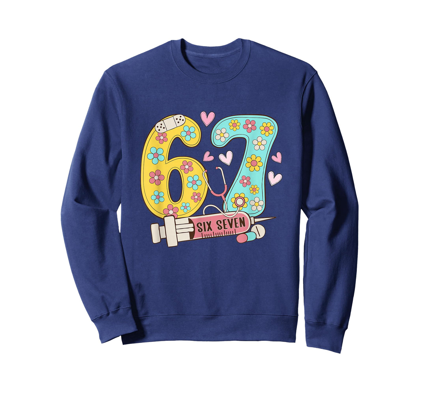 67 Shirt for Nurse 6 7 Meme Women Doctor Nursing Six Seven T-Shirt