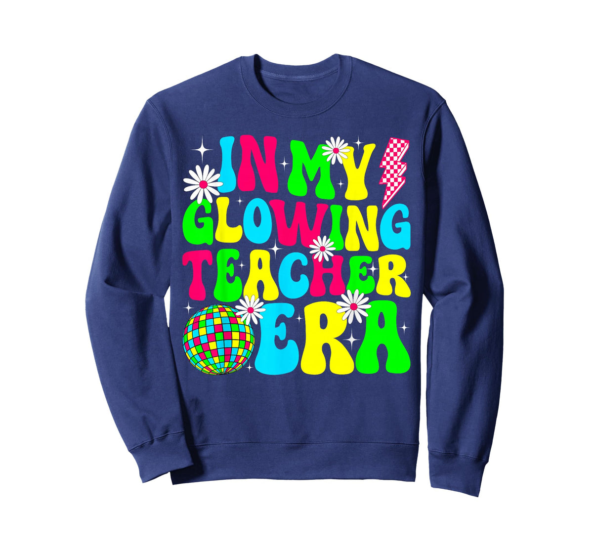 Retro Groovy in My Glowing Teacher Era Happy Teacher's Day T-Shirt