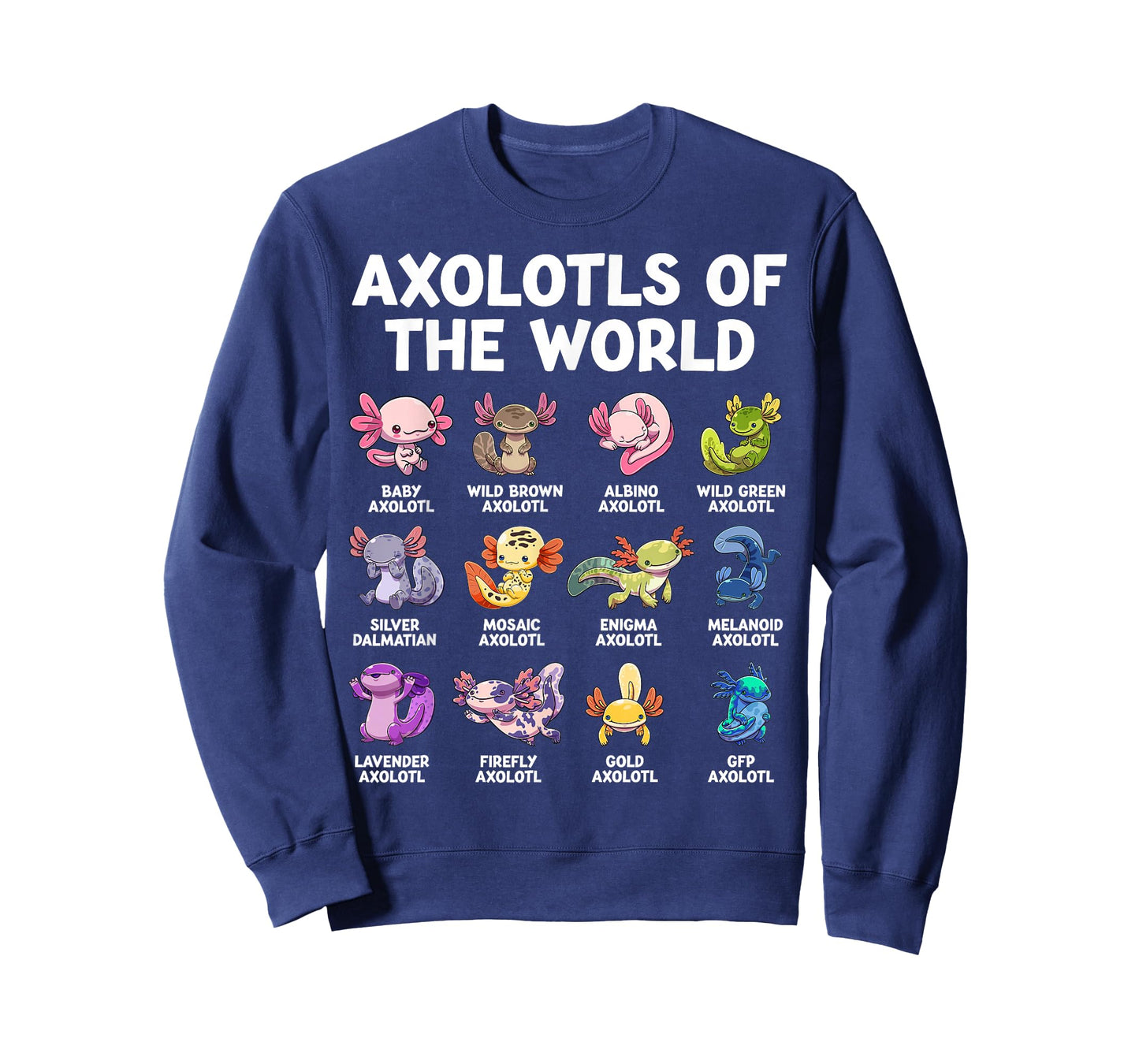 Axolotl Kawaii Axolotls of The World Funny Axolotl Animals T-Shirt