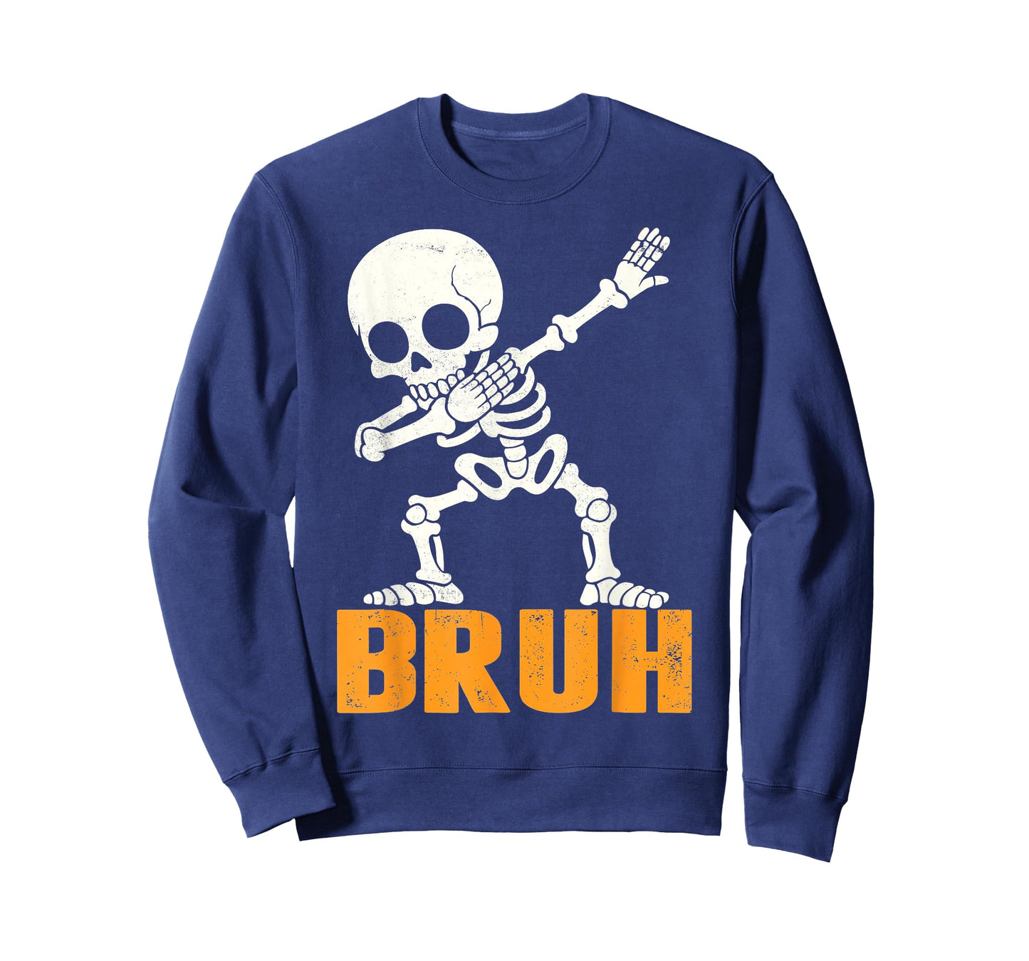 Bruh Dabbing Skeleton Funny Saying Bro Kids Boys Halloween T-Shirt