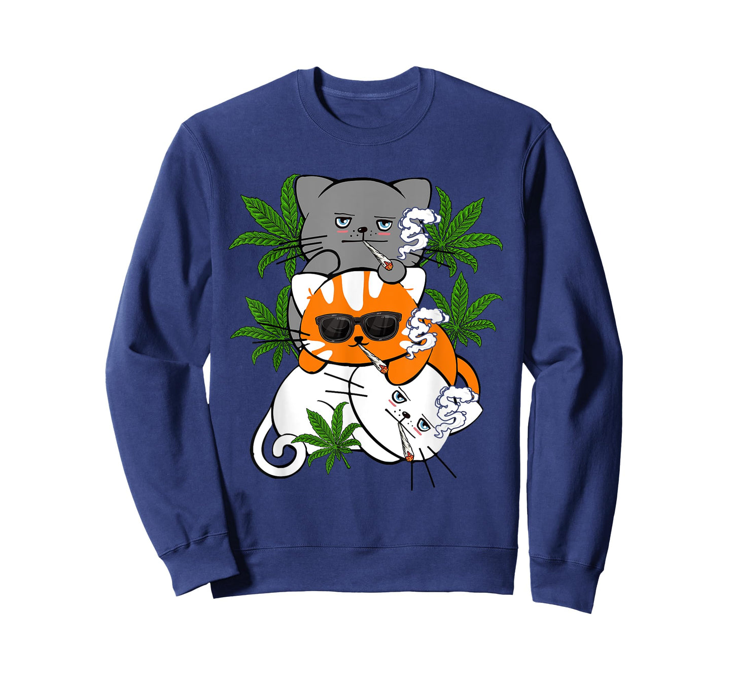 Funny Kawaii Cat Smoking Weed Marijuana Cannabis Kitten T-Shirt