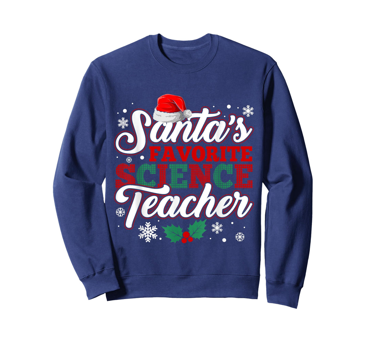 Funny Xmas Santa's Favorite Science Teacher Christmas Santa T-Shirt
