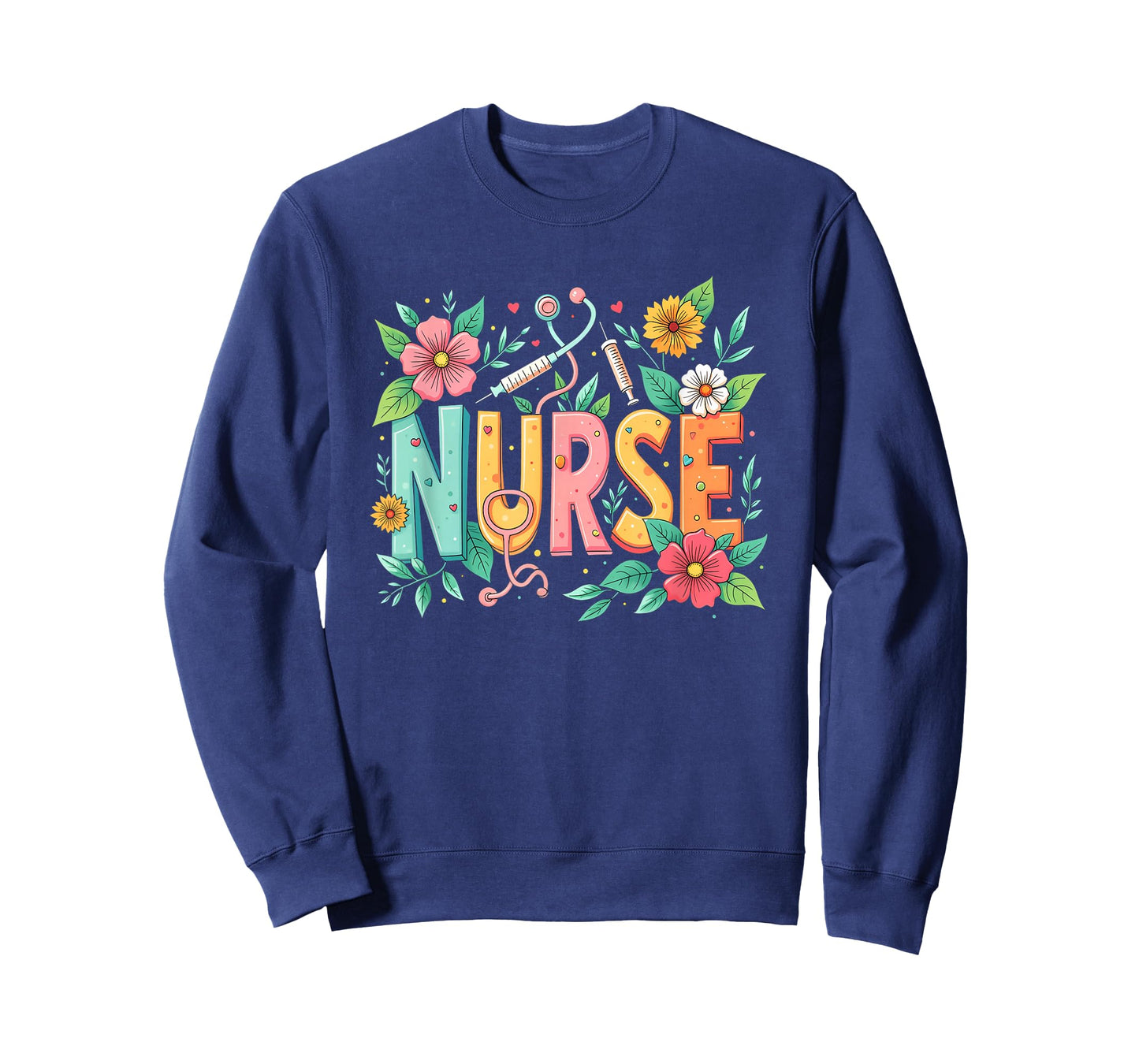 Cute Retro Groovy Nurse Flower Nursing 0CT9JL T-Shirt