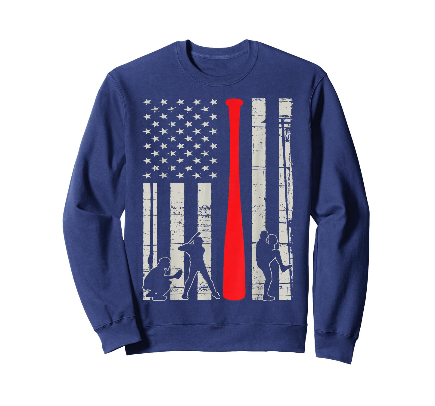 Baseball Bat American Flag T-Shirt