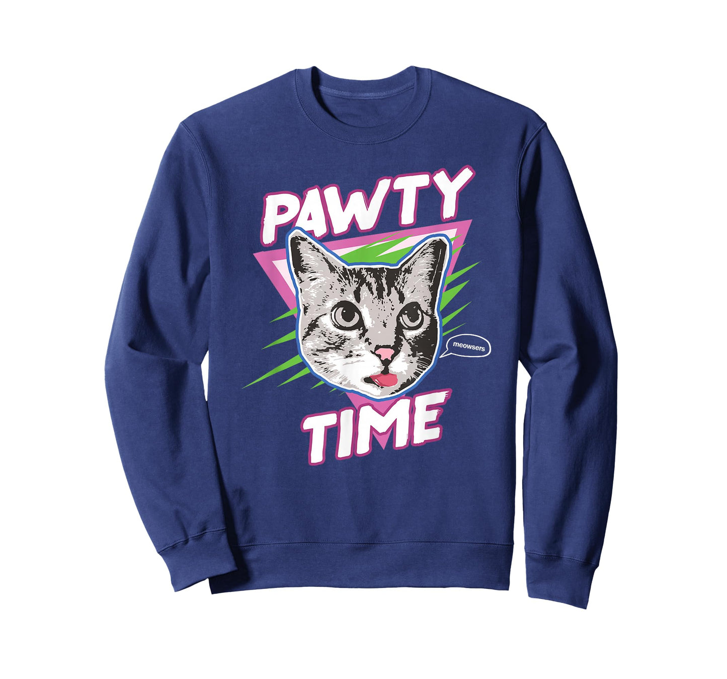 Funny Cat Pawty Time Party Animal Retro T-Shirt T-Shirt
