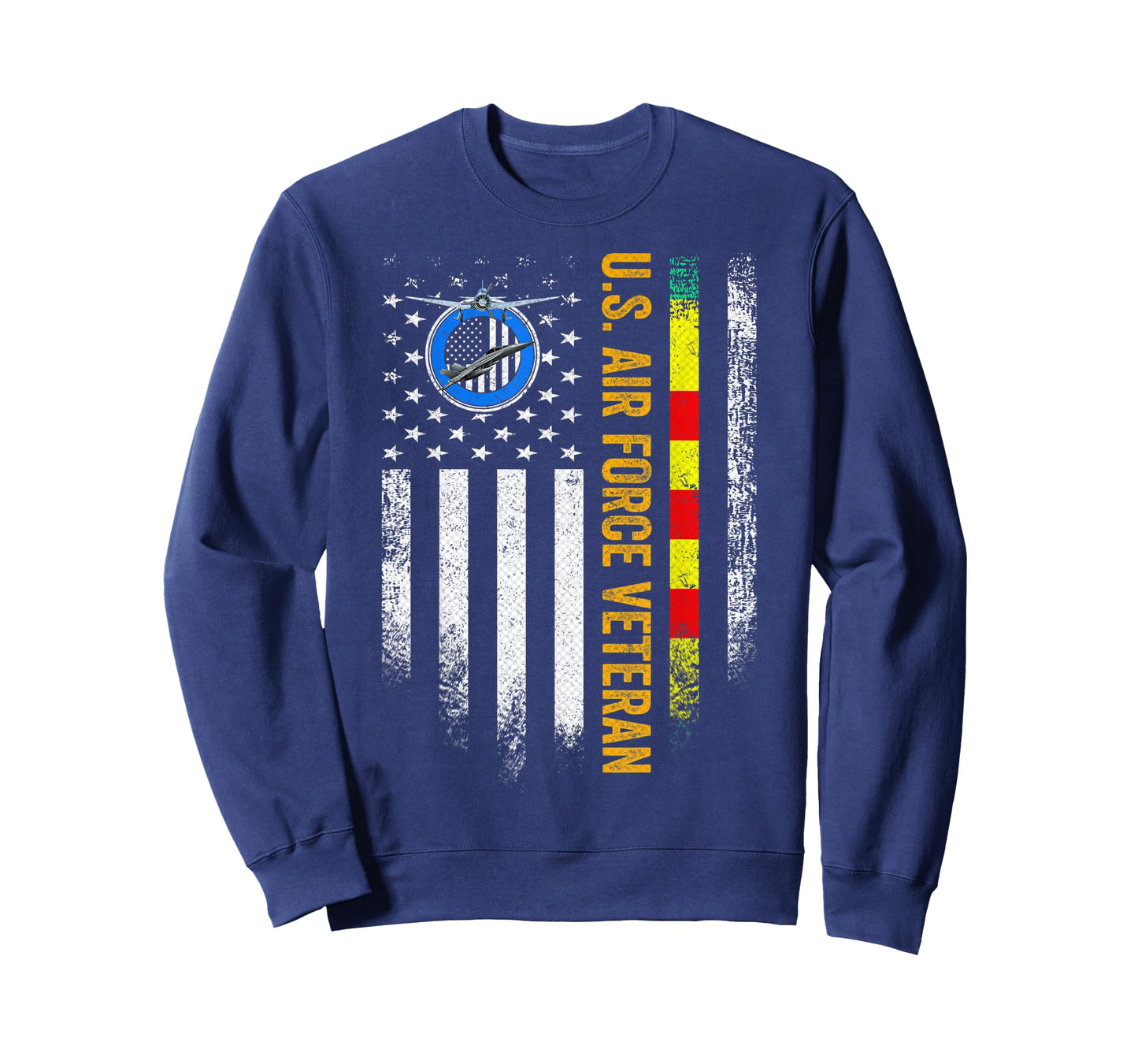 Vintage USA American Flag Proud US Air Force Vietnam Veteran T-Shirt