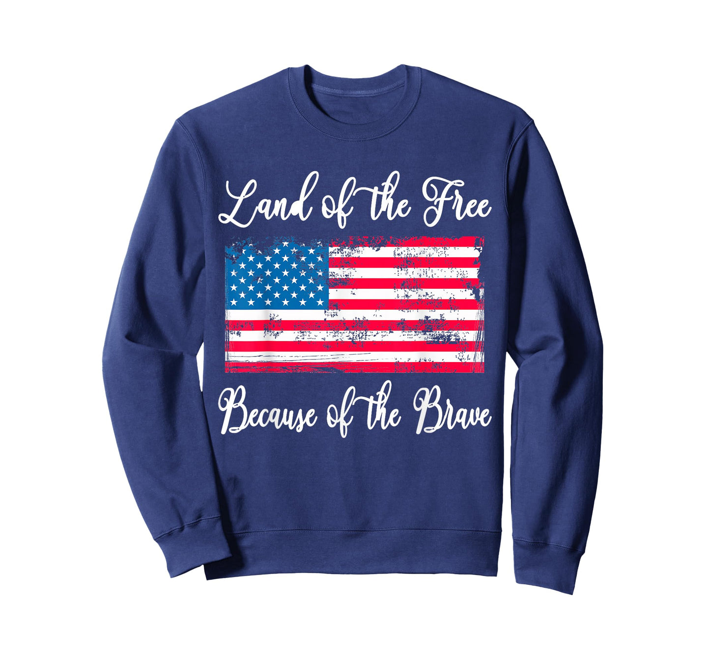 Land of The Free Because of The Brave Vintage American Flag T-Shirt