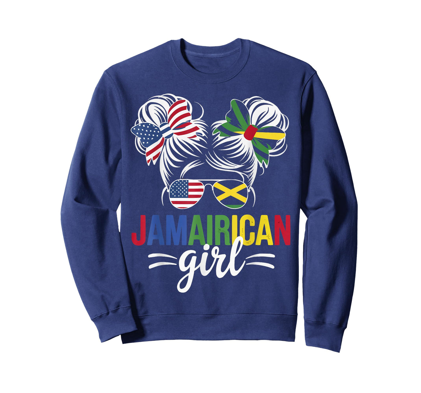 Half American Half Jamaican USA Flag Jamaica America T-Shirt
