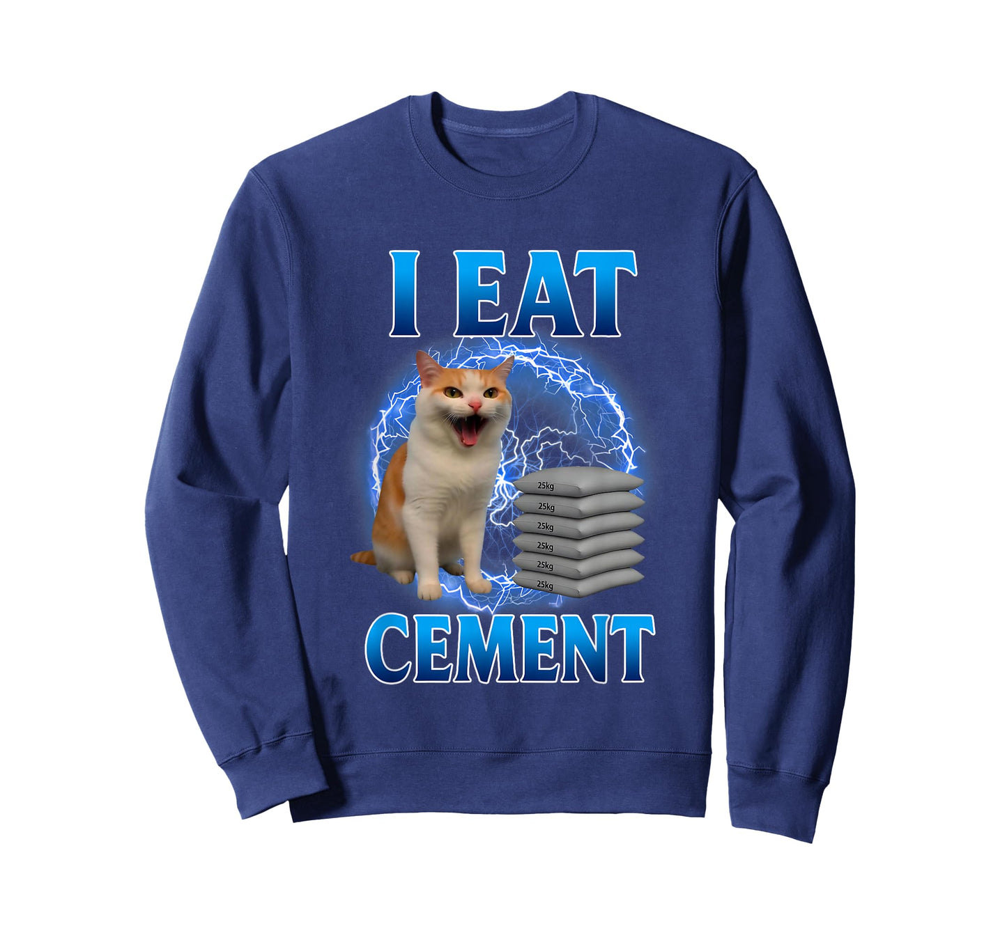 I Eat Cement Cursed Cat Funny Oddly Specific Dank Meme T-Shirt