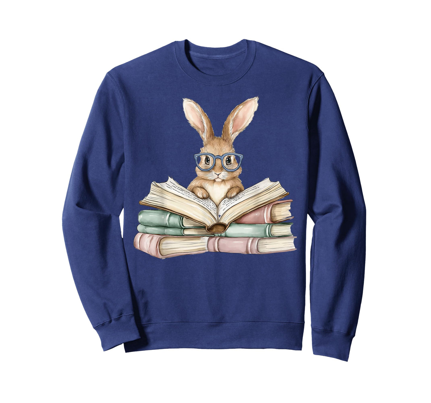 Cute Reading Bunny Glasses Books Bookworm Reader Teacher T-Shirt
