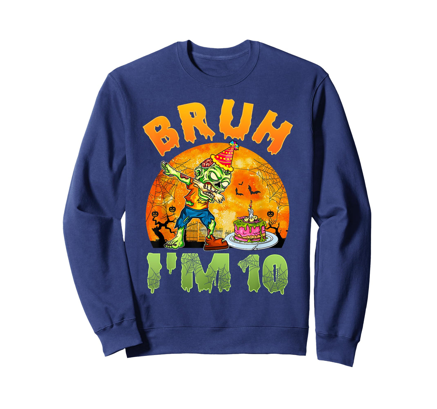 Bruh I'm 10 Years Old Boy It's My 10th Birthday Zombie Lover T-Shirt