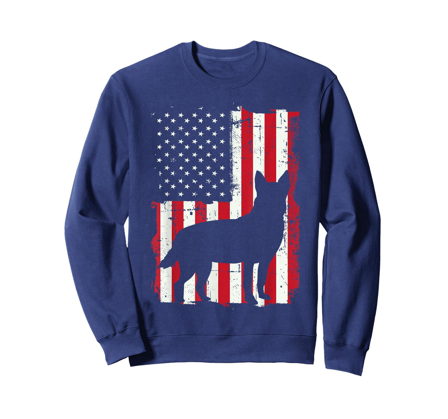 American Flag USA Australian Cattle Dog Blue Red Heeler Gift T-Shirt