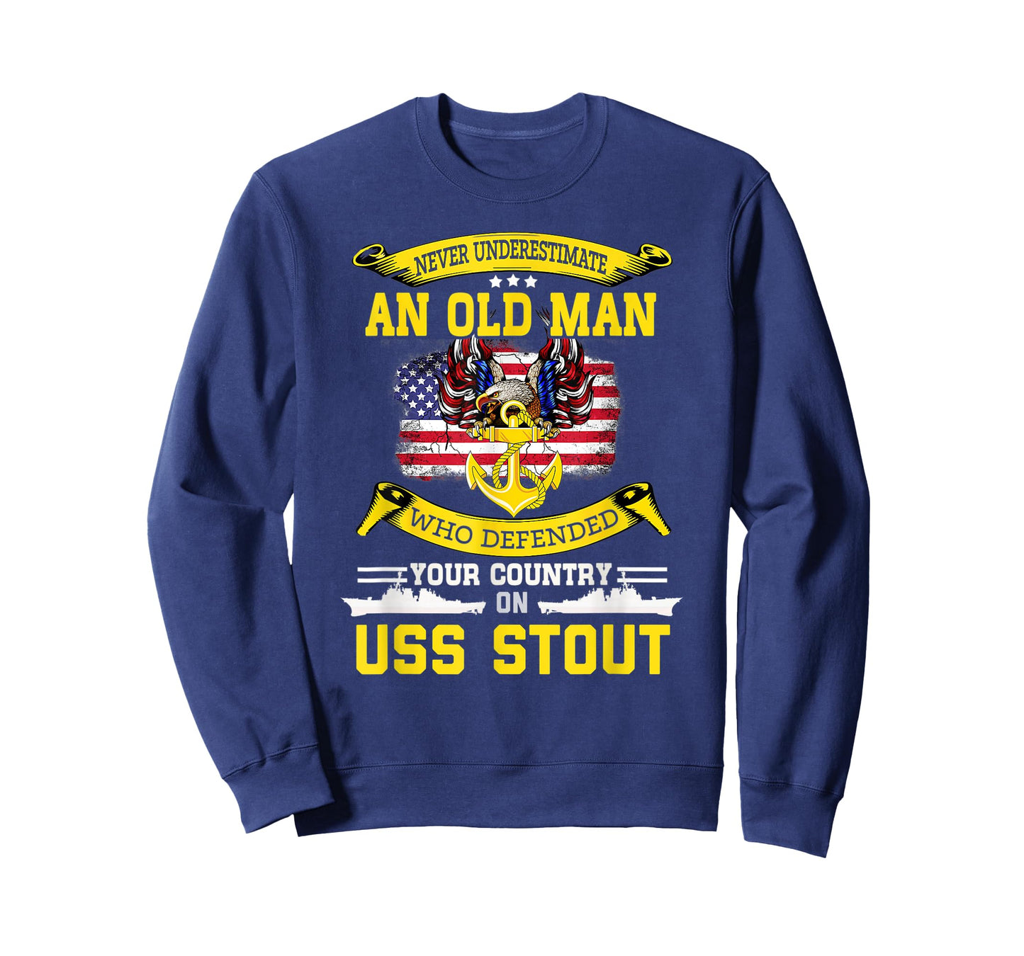 American Flag USS Stout DDG-55 Destroyer T-Shirt