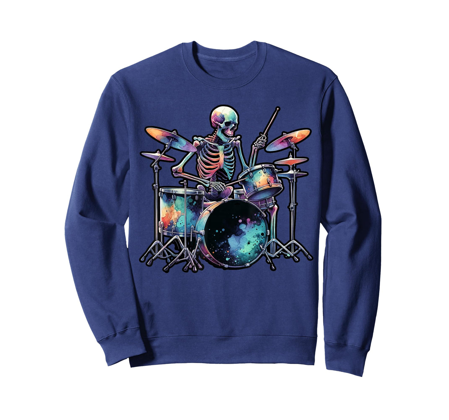 Skeleton Playing Drums Lover For Drummers T-Shirt