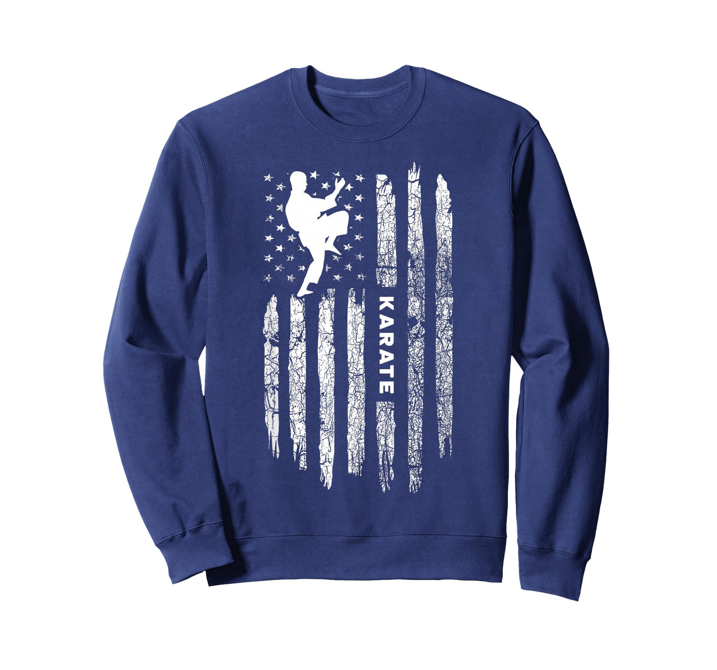 American Flag Karate Clothing - Karateka Vintage Karate T-Shirt