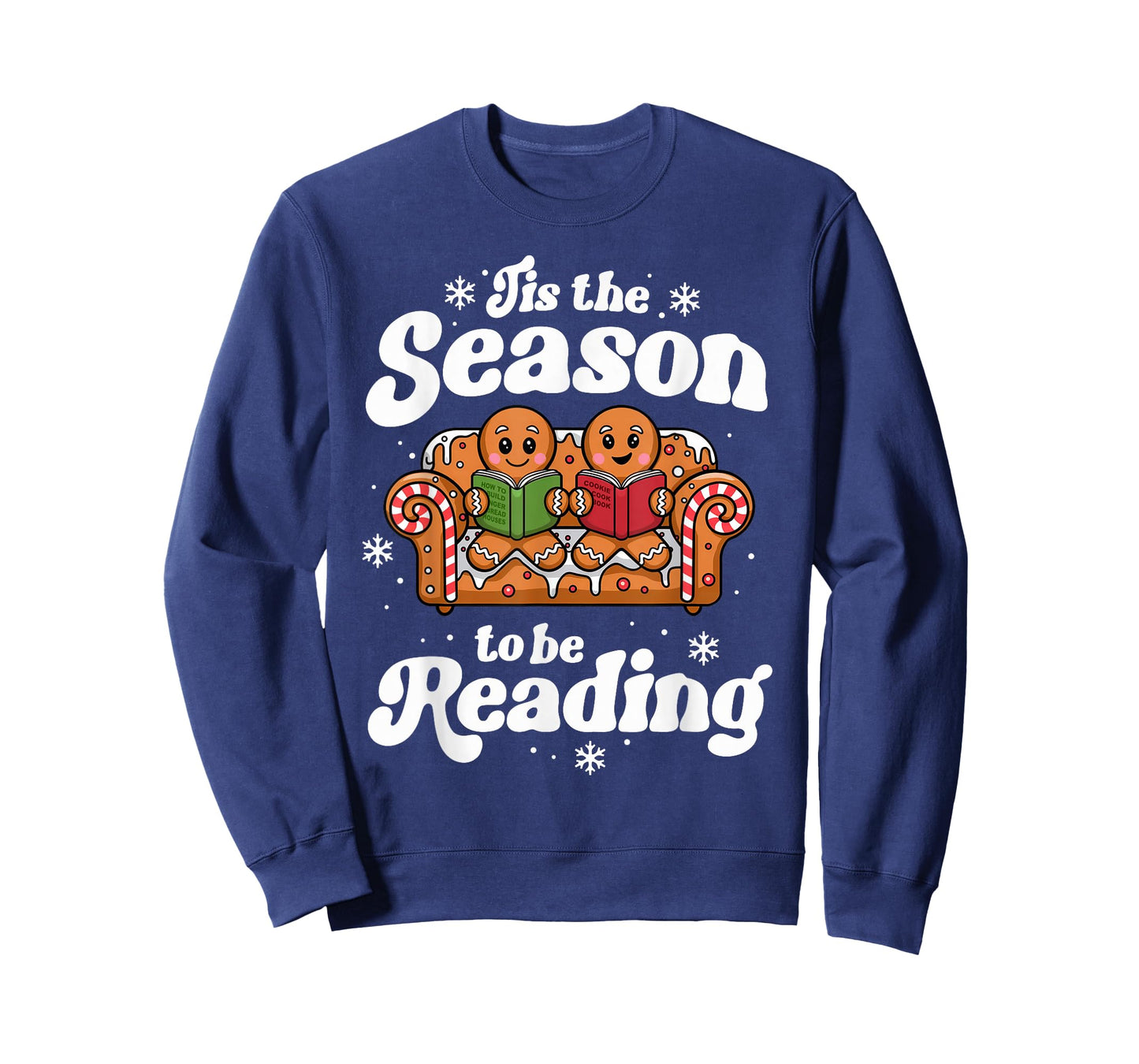 Christmas Book Lover Gingerbread Library Reading Bookaholic T-Shirt
