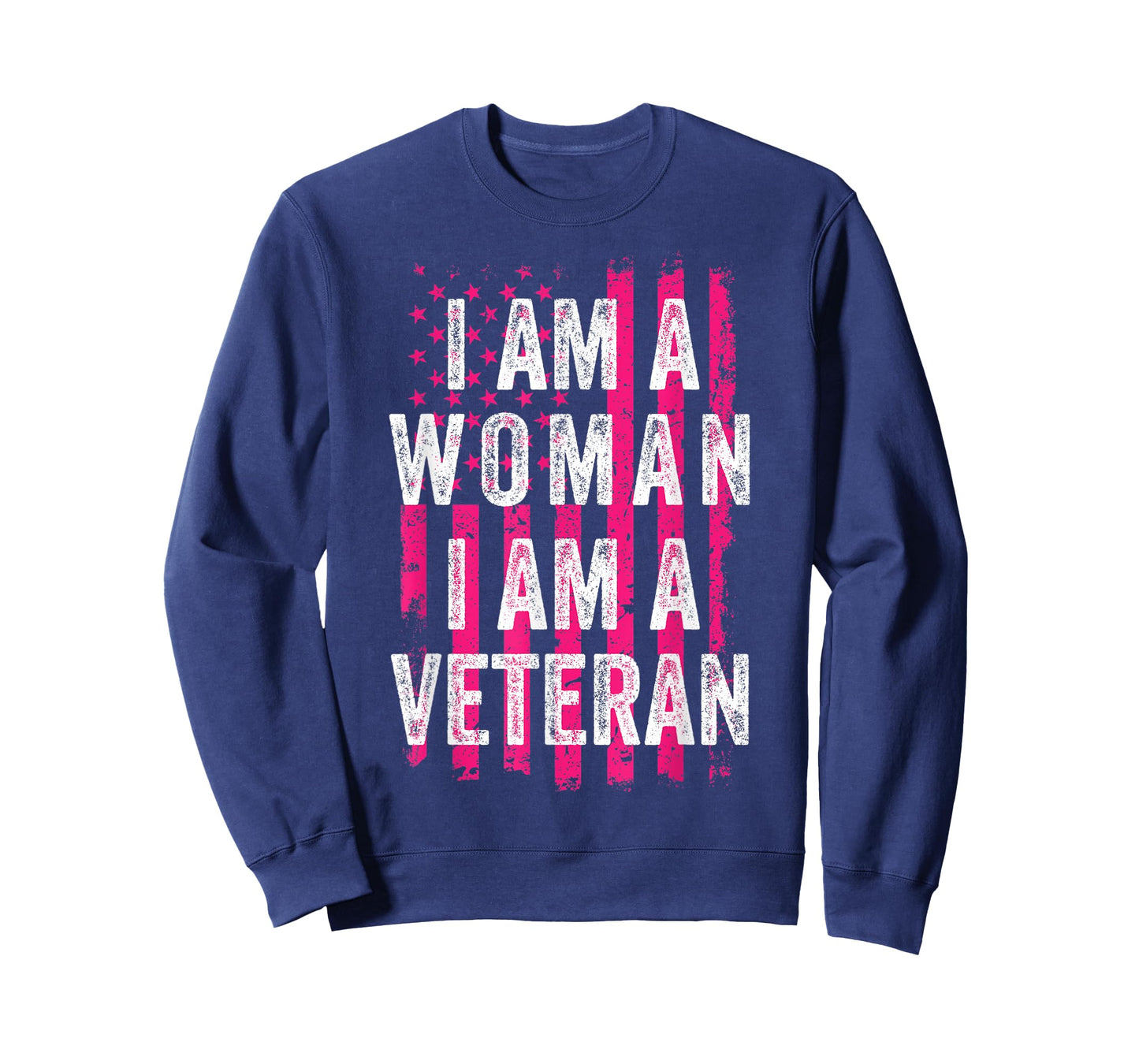 Female Veteran Pink USA Flag Veterans Day Gift Shirt T-Shirt