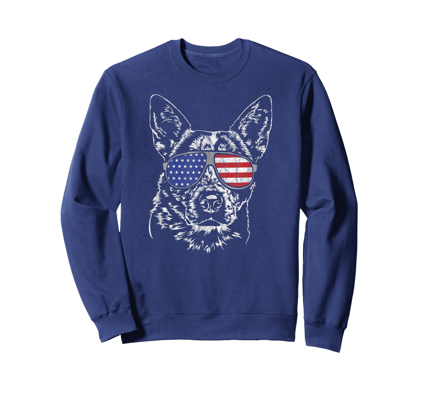 Funny Proud Cattle Dog Heeler American Flag T-Shirt tee Gift T-Shirt