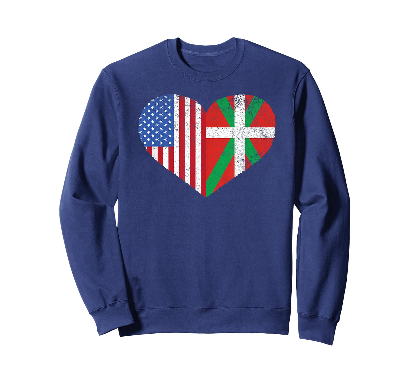 Basque American Flag Heart Love Basque T-Shirt
