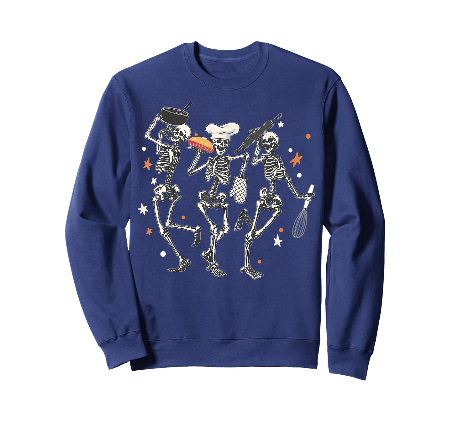 Chef Dancing Skeletons Baking Halloween Cookie Baker T-Shirt