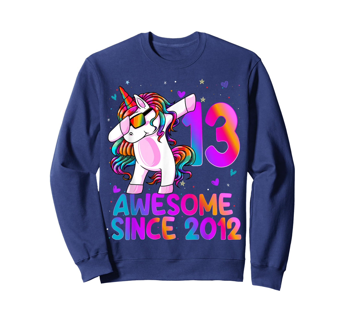 Dabbing Unicorn 13 Year Old 13th Birthday Girl Unicorn Party T-Shirt