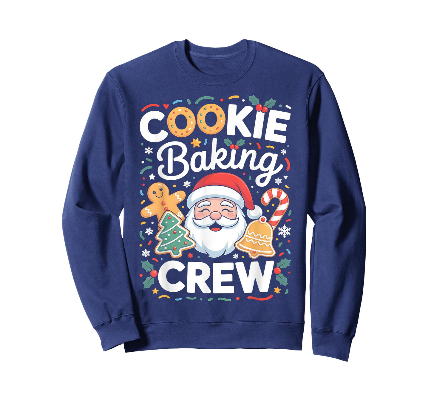Cookie Baking Crew Funny Christmas Santa Gingerbread Tee T-Shirt
