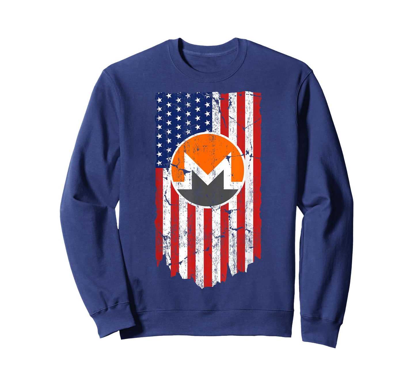Monero XMR USA Cryptocurrency American Flag Crypto Patriotic T-Shirt