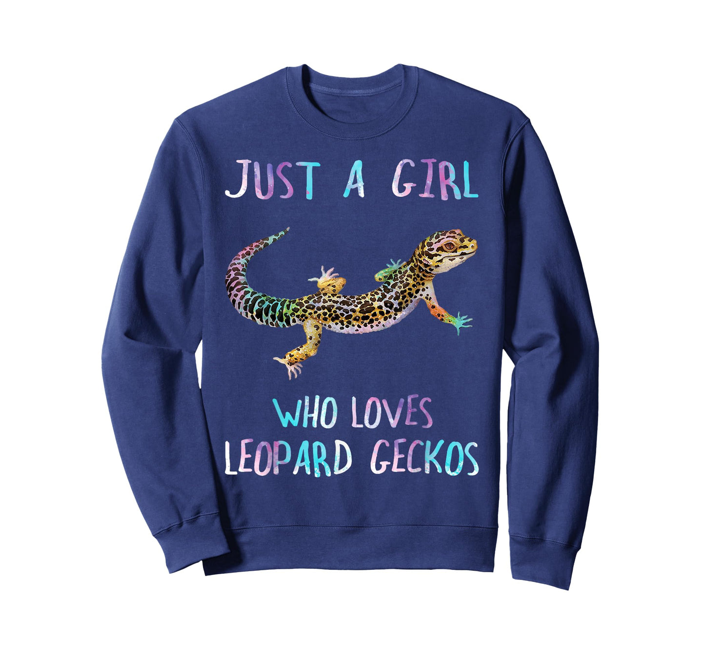 Cute Watercolor Lizard Just A Girl Who Loves Leopard Geckos T-Shirt